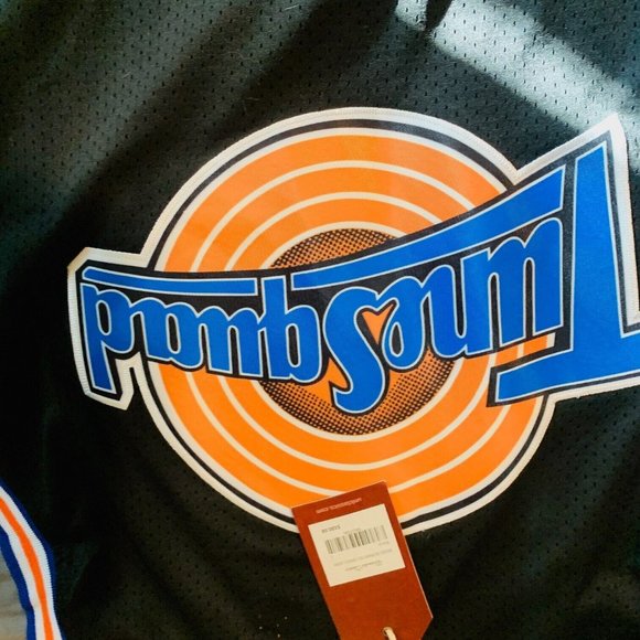 NWT Vintage 90s Bugs Bunny #1 Space Jam Tune Squad Jersey Black Men's Large - Picture 6 of 6